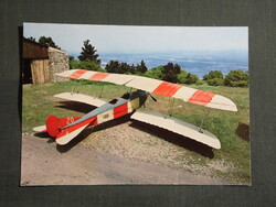 Képeslap,Budapest,közlekedési múzeum,Magyar Lloyd repülőgép,1977-