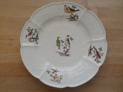 Antik Meissen porcelán tányér madaras mintával 24,5 cm 18.század