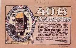 40  Heller 1920  Sorszámos   Szükségpénz Ausztria