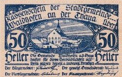 50  Heller 1920  Szükségpénz pecsétes Ausztria