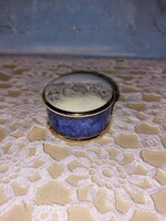 Nagyon szép, arany szélű, jelenetes porcelán ékszeres, gyógyszeres doboz