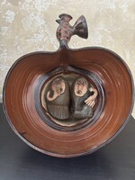 Vertel Andrea (1953- ): Alma-házacska, mázas kerámia,