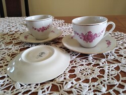 Vintage Colditz német porcelán — 3 csészealj + 2 kávéspohár (összesen 5 db)