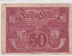 50  Heller  1920 Szükségpénz  Ausztria