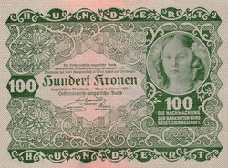 100  Korona 1922  Ausztria
