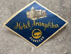 Hotel Aranybika Debrecen bőröndcimke