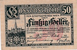 50  Heller 1920    Szükségpénz Ausztria