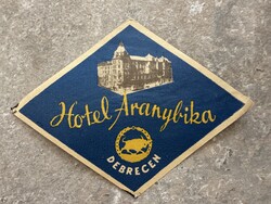 Hotel Aranybika Debrecen bőröndcímke