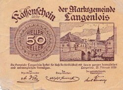 50  Heller  1920 Szükségpénz  Ausztria