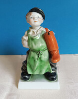 Herendi Cipész Fiú Porcelán Figura