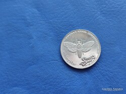 DNYESZTEREN TÚLI MOLDÁV KÖZTÁRSASÁG 1 RUBEL 2018 "VÖRÖS KÖNYVES ÁLLATOK"! LEPKE HERNYÓ! UNC