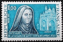 Fr1817 / Franciaország 1973 Lisieux-i Szent Teréz bélyeg postatiszta