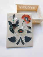 Pietra dura - vintage kő intarziás dobboz