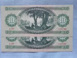 10 forint 1975 sorszámkövető UNC