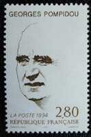 Fr3018 / Franciaország 1994 Georges Pompidou államelnök bélyeg postatiszta