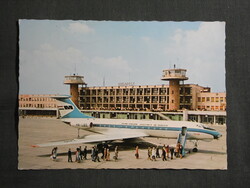 Képeslap,Budapest,Ferihegy repülőtér,MALÉV,Tu 134 repülőgép,1970-