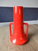 San marinó-i piros mázas kerámia váza