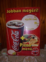 Coca-cola, pizza reklám tábla