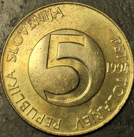 Szlovénia 5 Tolár (Tallér), 1994.