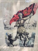 Péczely Antal rézkarc kommunista