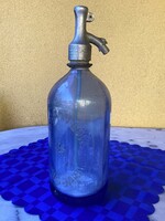 1 literes lila Bernath Low Timisoara szódás üveg.