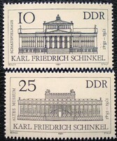 ND2619-20 / NDK 1981 Karl Friedrich Schinkel épületei bélyegsor postatiszta