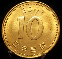 Dél-Korea 10 Won, 2001 A06F1