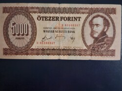 1990-es 5000 Forint H széria VF/VF +