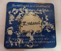 Mentanol. Régi fém gyógyszer doboz
