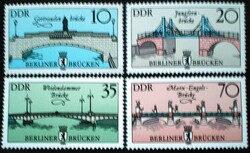 ND2972-5 / NDK 1985 Berlin Történelmi Hídjai bélyegsor postatiszta