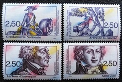 Fr2838-41 / Franciaország 1991 Híres Franciák bélyegsor postatiszta