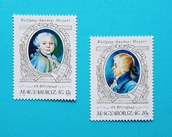 (B) 1991. 64. Bélyegnap sor - Festmények XXIII.** - Mozart - (Kat.: 600.-)