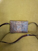 Kígyóbőr női táska, vintage női bőrtáska, clutch táska,válltáska, oldaltáska