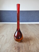 Régi kézműves üveg váza