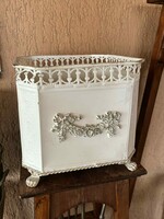 Szecessziós nagyméretű fém kaspó  01