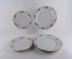 1W115 Régi cseh Bohémia porcelán tányér készlet 7 darab