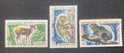 Fauna - Elefántcsontpart-i postatiszta bélyegek  1964