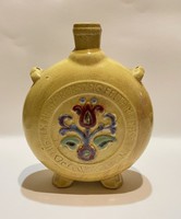 Irredenta Baross kávéházi relikvia kerámia kulacs - “Hiszek Magyarország feltámadásában” - 1891-1931