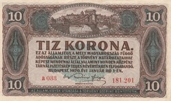 10 Korona 1920 január 1