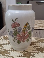 Zsolnay Rózsaszínvirágos Porcelán Váza.19cm.