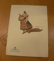 Cosulich Line hajótársaság, Vulcania óceánjáró, tengerjáró menülap 1934 augusztus 17