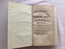 Sombori József Úrnak Egyházi Beszédei 1827 . ( harmadik kötet ) .
