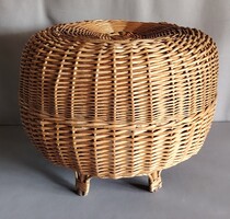 Mid century rattan puff ALKUDHATÓ  1960
