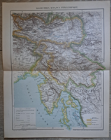 "Karinthia Krajna tengerpart térképe" cca 1900 A Pallas Nagylexikon térkép melléklete