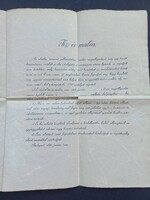 Egy VIII.-os osztály fogadalma 1890-ből - diákok aláírásával közte  Paulovits Viktor! Vizművek igazg