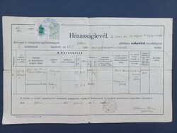 1857-es Házasságlevél  1942-es másolata, Veszprém egyházmegyei Gelsei plébánia
