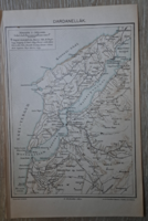 "Dardanellák térképe" cca 1900 A Pallas Nagylexikon térkép melléklete