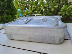 Vintage, retro, alumínium uzsonnásdoboz