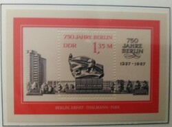 NDb89 / NDK 1987 A 750 éves Berlin blokk postatiszta