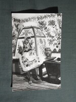 Képeslap,Kalocsa,Népművészeti ház,népviselet,népművészet látkép,részlet,1960-